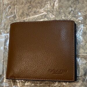 Coach Brown 3 in 1 wallet Men's Card Holder billfold